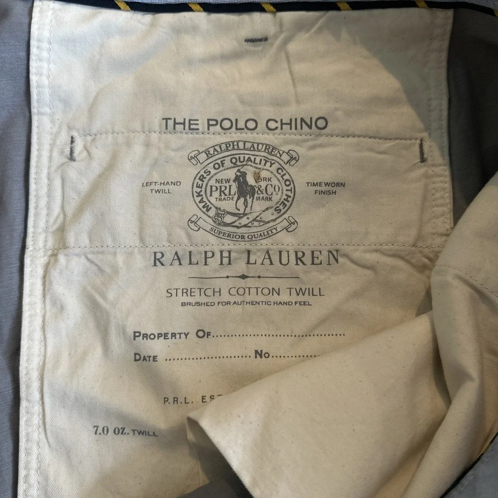 NEW Polo Ralph Lauren Mens 50B X 30 Stretch Cotton Twill Classic Fit Chino Pants